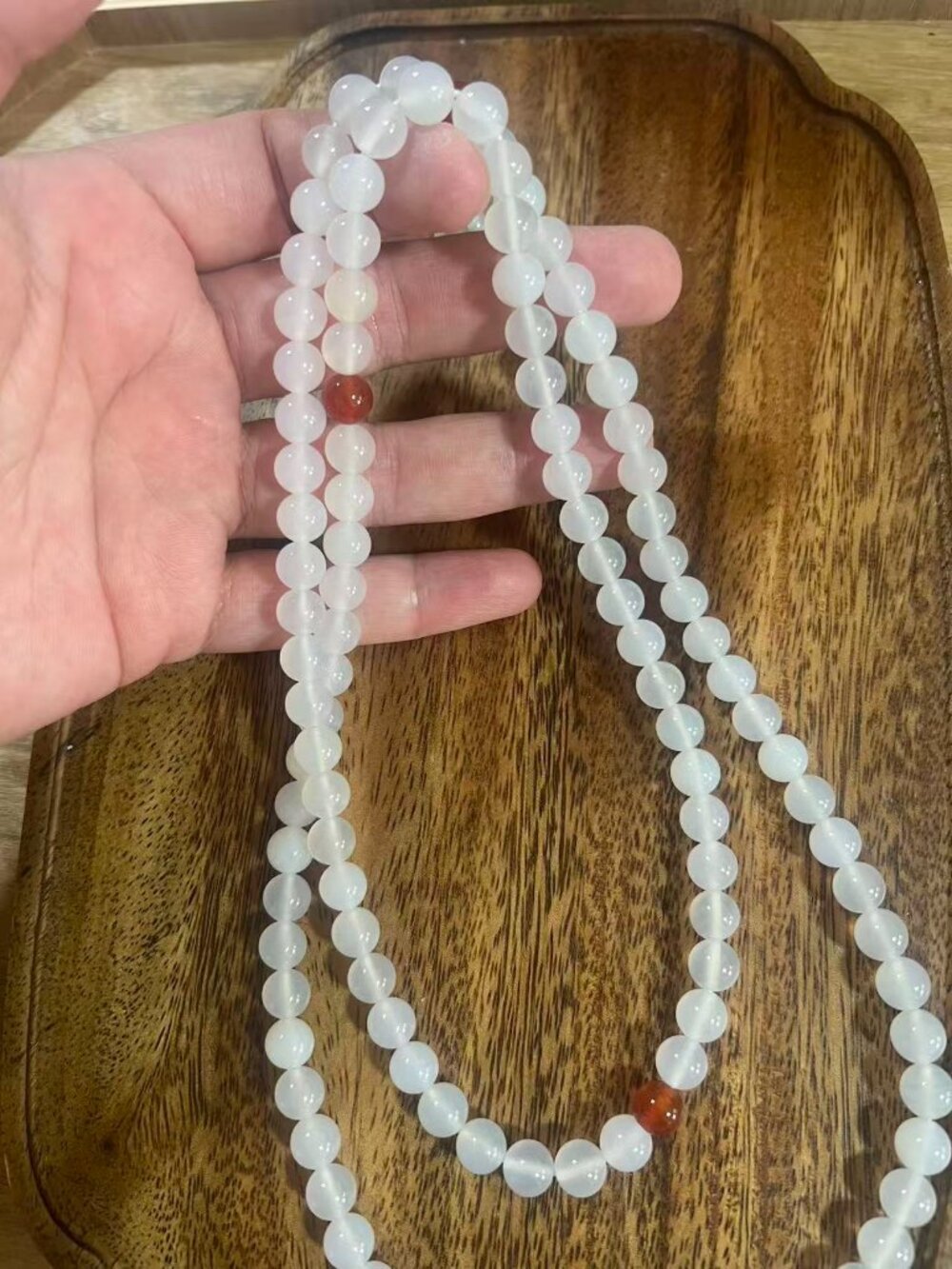 White agate necklace